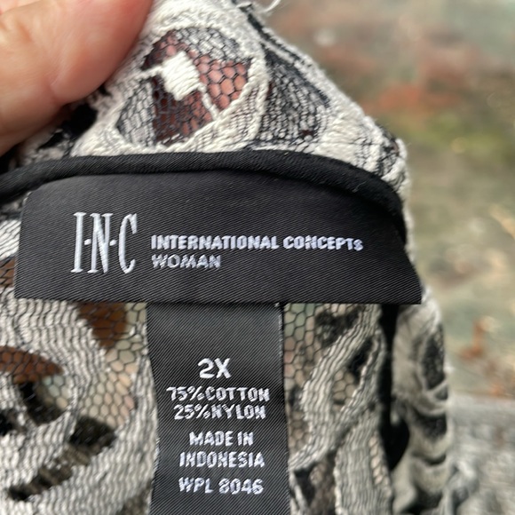 inc floral lace, sheer motor style jacket - Picture 4 of 6